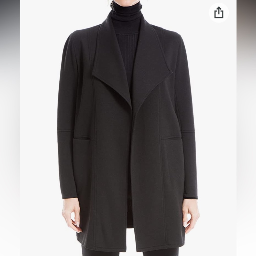 Max Studio Women's Scuba Drape Long Jacket - Size Small